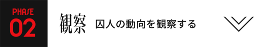 PHASE02 観察 囚人の動向を観察する